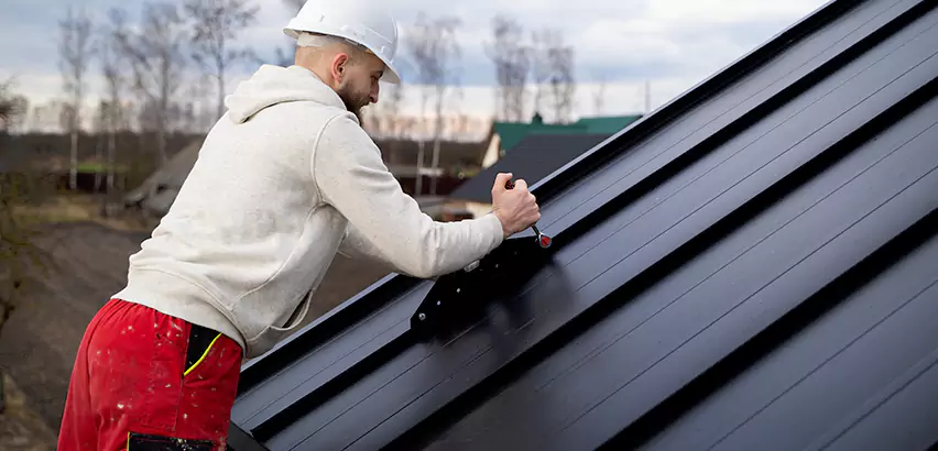 Tin Roof Ridge Cap Installation in Northbrook